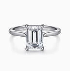 14K White Gold Cathedral Solitaire Mounting