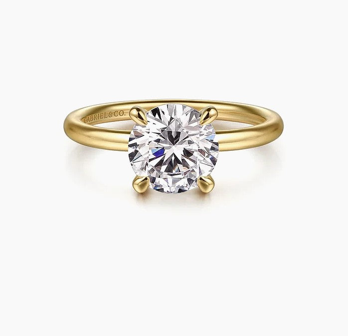 14K Yellow Gold Round Solitaire Mounting