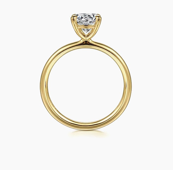 14K Yellow Gold Round Solitaire Mounting