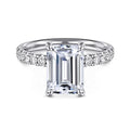 14K White Gold Traditional Diamond Semi-Mount Ring