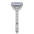 14K White Gold Traditional Diamond Semi-Mount Ring