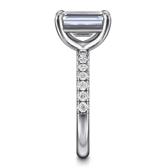 14K White Gold Traditional Diamond Semi-Mount Ring