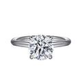 14K White Gold Hidden Halo Solitaire Mounting