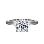 14K White Gold Hidden Halo Solitaire Mounting