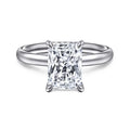 14K White Gold Hidden Halo Solitaire Mounting