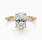 14K Yellow Gold Demi Semi-Mount Ring