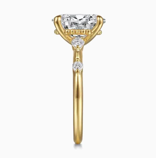 14K Yellow Gold Demi Semi-Mount Ring