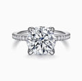 14K White Gold Hidden Halo Diamond Semi- Mount Ring