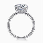 14K White Gold Hidden Halo Diamond Semi- Mount Ring