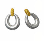 Sterling Silver & 14K Gold Drop Earrings