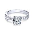 White 14 Karat Traditional Ring Size 6.5