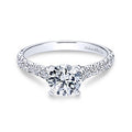 White 14 Karat Traditional Round Diamond Ring Size 6.5