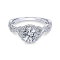14K White Gold Traditional Diamond Semi-Mount Ring