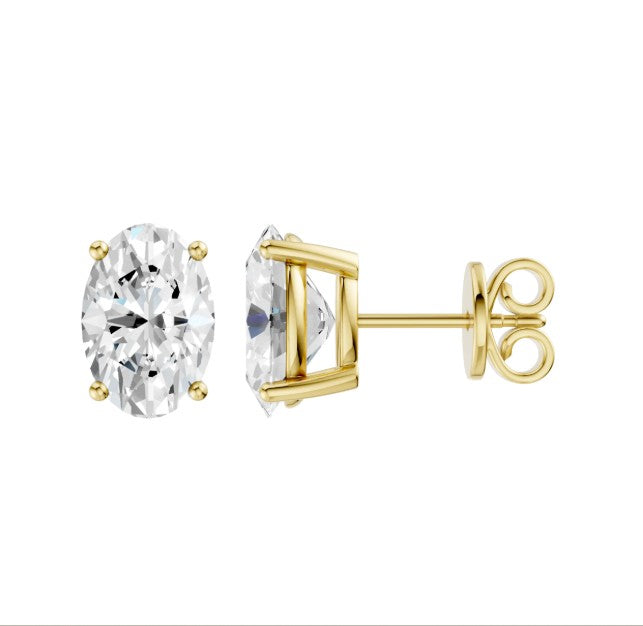 14K Yellow  Gold Lab Grown Diamond Studs