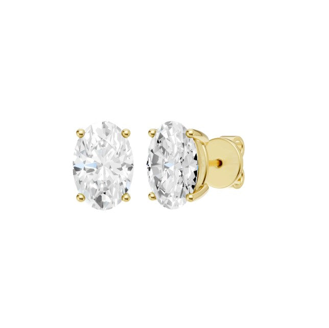 14K Yellow  Gold Lab Grown Diamond Studs