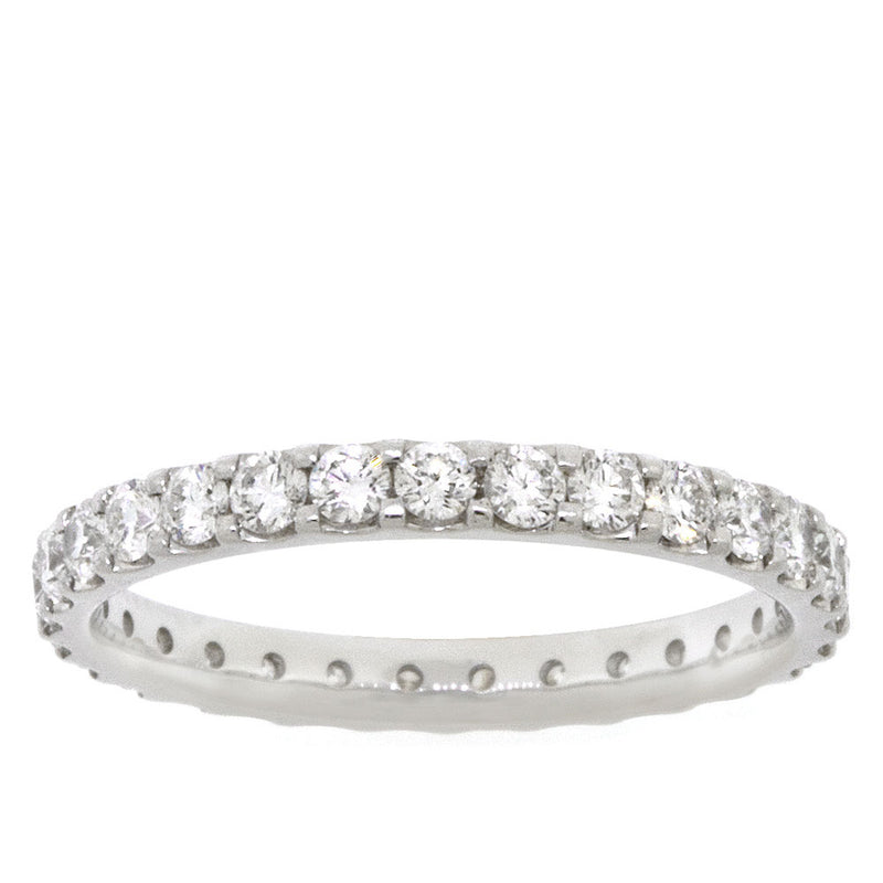 18K White Gold Eternity Diamond Wedding Band