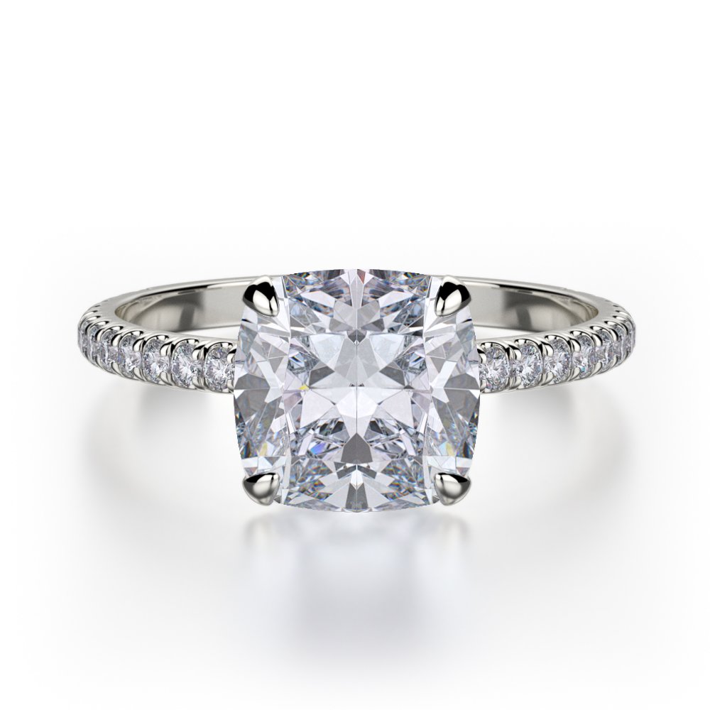 14K White Gold Traditional Semi-Mount Ring