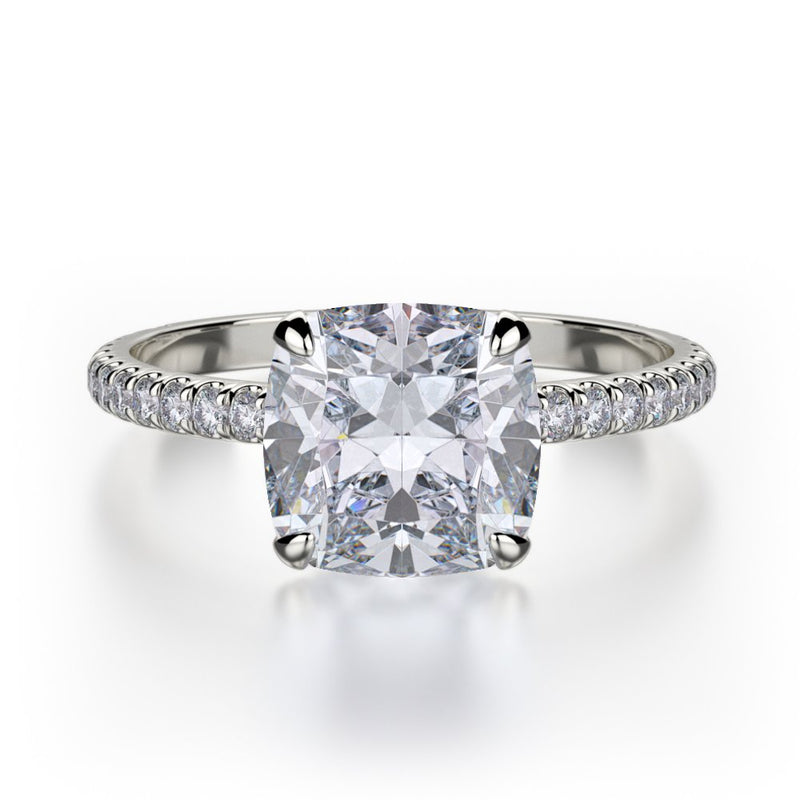 14K White Gold Traditional Semi-Mount Ring