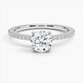 14K White Gold Diamond Semi-Mount Ring
