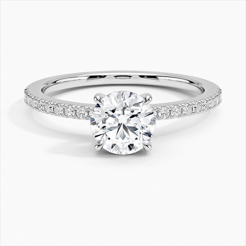 14K White Gold Diamond Semi-Mount Ring