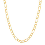 14K Yellow Gold Hollow Figaro Chain, 22in.