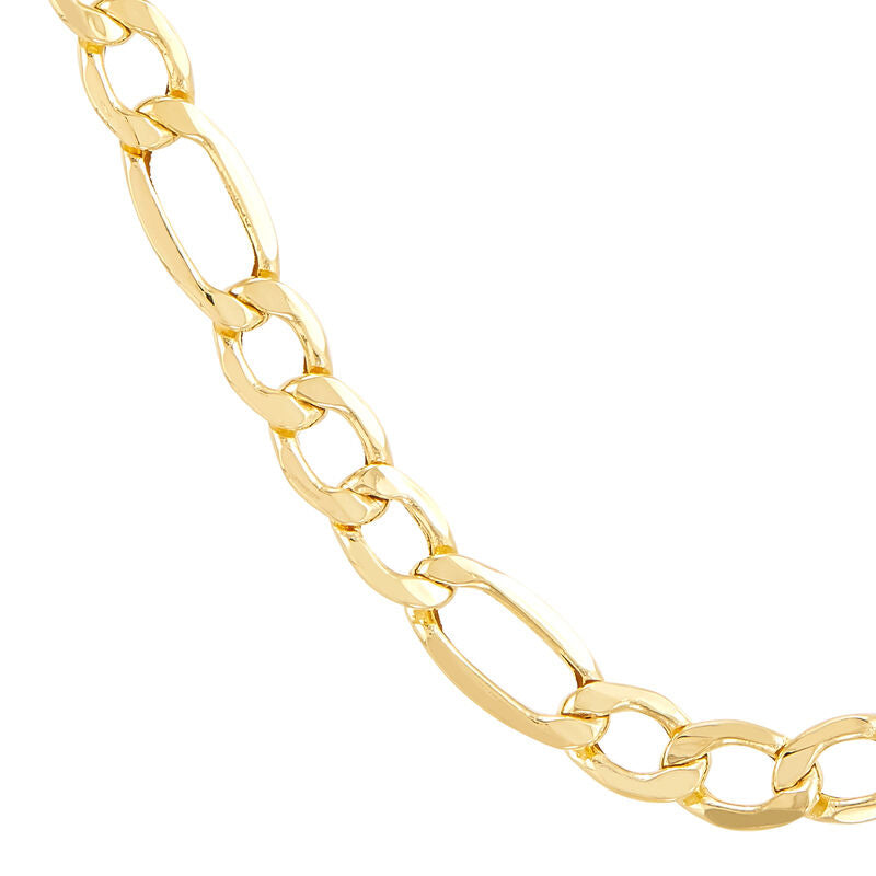 14K Yellow Gold Hollow Figaro Chain, 22in.