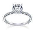 14K White Gold Diamond Semi-Mount Ring