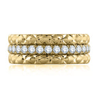 14K Gold Quilted Eternity Diamond Ring