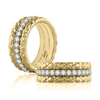 14K Gold Quilted Eternity Diamond Ring