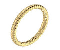 14K Yellow Gold Grooved Line Stackable Fashion Ring