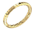 14K Gold Grooved Stackable Ring