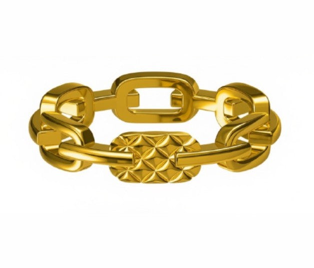 14K Gold Open Link Ring