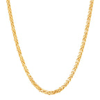 14K Yellow Gold Hollow Spiga Wheat Chain, 22in.