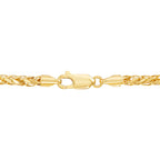 14K Yellow Gold Hollow Spiga Wheat Chain, 22in.