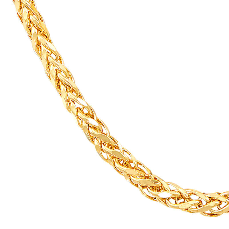 14K Yellow Gold Hollow Spiga Wheat Chain, 22in.