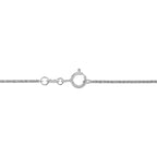 14K White Gold Solid Spiga Wheat Chain, 18n.
