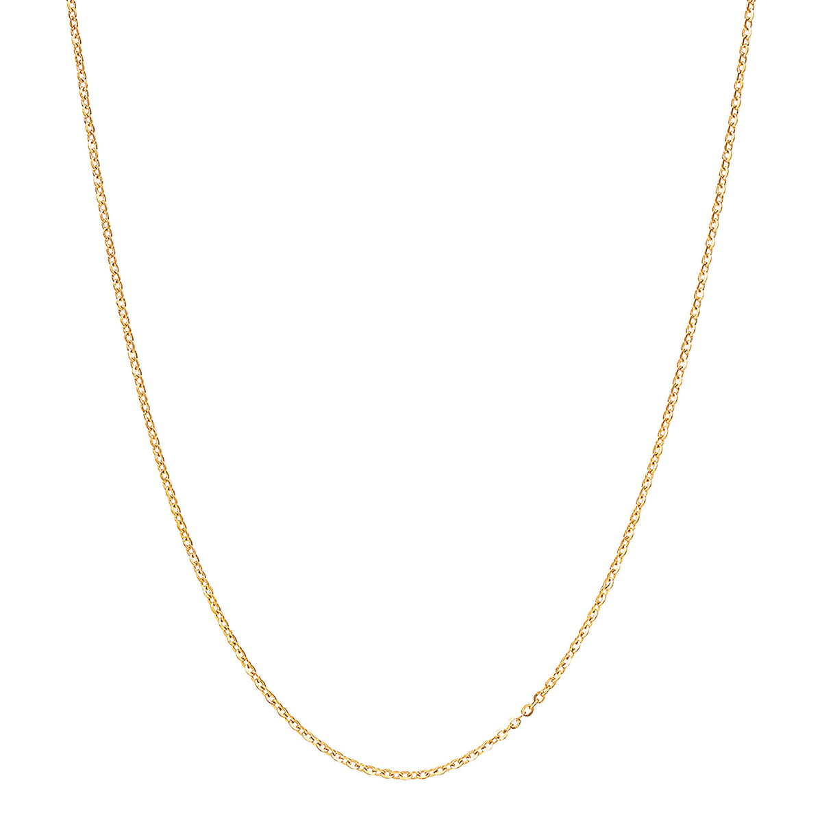 14K Yellow Gold Mirror Cable Chain, 18in.