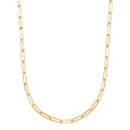 14K Yellow Gold Paper Clip Cable Chain, 20in.