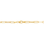 14K Yellow Gold Paper Clip Cable Chain, 20in.
