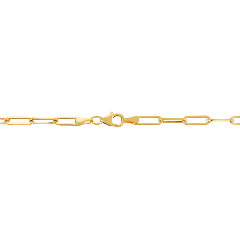 14K Yellow Gold Paper Clip Cable Chain, 20in.