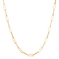 14K Yellow Gold Paper Clip Cable Chain
