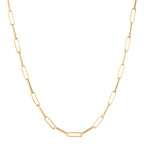 14K Yellow Gold Paper Clip Cable Chain