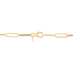 14K Yellow Gold Paper Clip Cable Chain