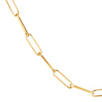 14K Yellow Gold Paper Clip Cable Chain