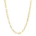 14K Yellow Gold Hollow Flat Paper Clip Cable Chain, 18in.
