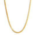 14K Yellow Gold Solid Herringbone Chain, 18in