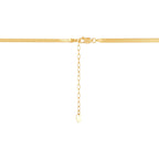 14K Yellow Gold Solid Herringbone Chain, 18in