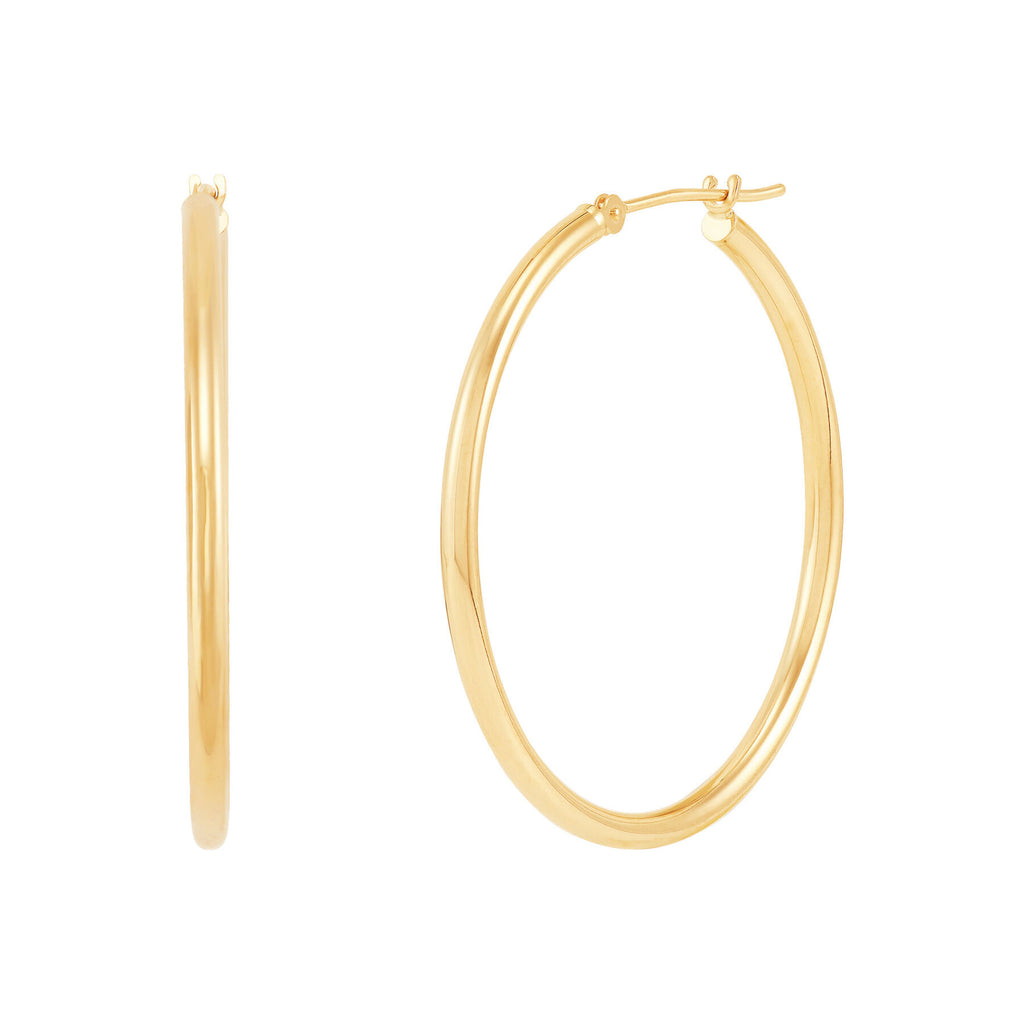 14K Yellow Gold Hoop Earrings