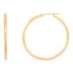 14K Yellow Gold Hoop Earrings