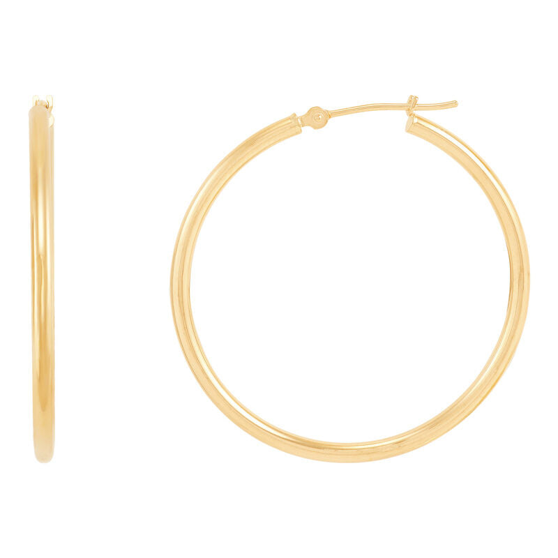 14K Yellow Gold Hoop Earrings